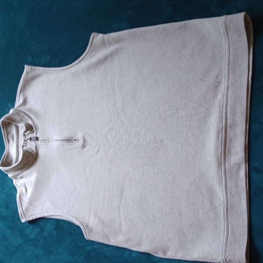Johnston & Murphy XL Tan Cotton Blend 1/4 Zip Sweater